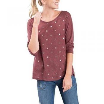 Esprit 096EE1K028s, Maglia a Maniche Lunghe Para Mujer, Morado