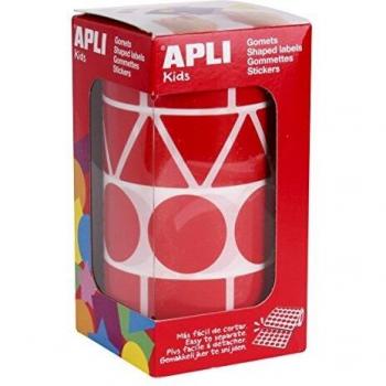 APLI Kids - Rollo de gomets figuras surtidas color rojo, tamaño XL