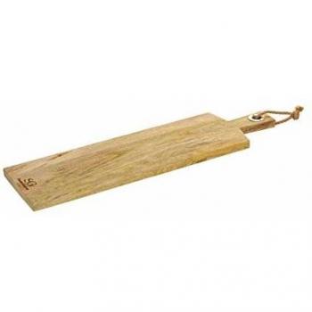 Tabla de Cortar Rectangular de Madera de Mango 58 x 16 cm Natural