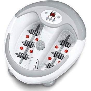 Beurer FB50 - HidroMasaje para pies multifunción, pantallaLED, color blanco y gris