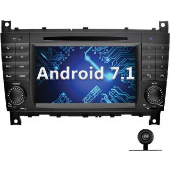 YINUO 7 Pulgadas 2 Din Android 7.1.1 Nougat 2GB RAM Quad Core Reproductor de DVD GPS Navegador Radio de Coche con Bluetooth Para Mercedes-Benz C-Class W203/Benz CLK W209