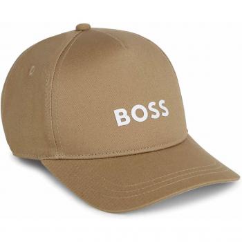 Gorra BOSS Kidswear J50946 Marrón Beige Algodón para Niño