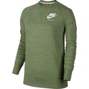 Nike W Nsw Gym Vntg Crw Camiseta de Manga Larga, Mujer, Verde