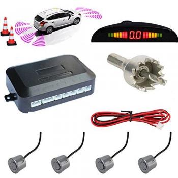 TKOOFN® Universal KFZ Radar Aparcamiento Sensor Alarma Acustica Indicador LUZ Kit LED Marcha Atras