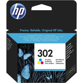 HP 302 Tri-color Original Ink Cartridge - Cartucho de tinta para impresoras