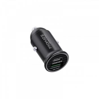 Promate Bullet-PD60 Cargador para Coche Dual USB-C 60W QC 3.0
