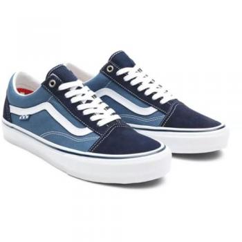 Zapatillas Vans Skate Old Skool Azul Blanco para Hombre, modelo Navy White, talla 40 EU