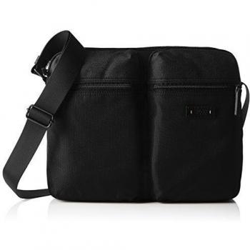 BOSS Orange Saturn_Mess Zip 10191317 01, Bolso Bandolera para Hombre, Negro