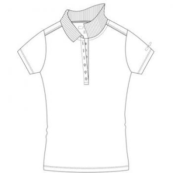 Polo CMP de manga corta para mujer, color gris blanco, talla S