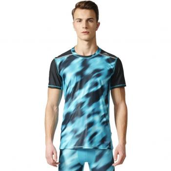 adidas TF Chill GFX SS Camiseta, Hombre, Azul