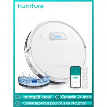 Robot Aspirador 3 en 1 HONITURE, Succión de 4000Pa, con Mopa y Autocarga, Compatible con Alexa/WiFi/APP, Ideal para Alfombras y Suelos Duros