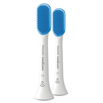 Philips Sonicare TongueCare+ HX8072/01 Cabezal de limpieza para la lengua, 2 piezas, Azul y Blanco