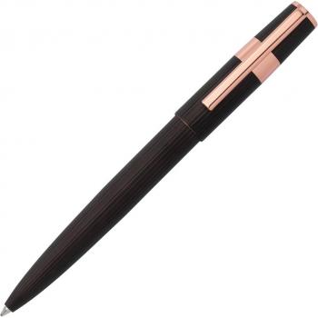 Bolígrafo Gear Pinstripe Hugo Boss Negro y Oro Rosa