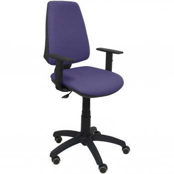 Piqueras y Crespo Silla Elche CP Bali Azul Claro Brazos Regulables Oficina, Tela, 109x46x46 cm
