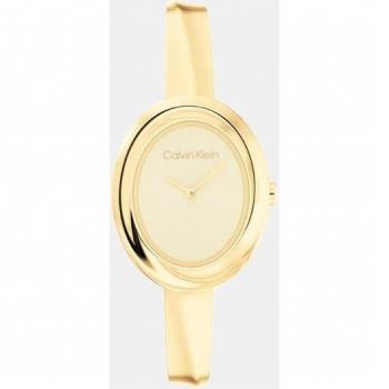 Reloj de acero para mujer Calvin Klein CK Twisted Bezel 25100056 con pulsera analógica