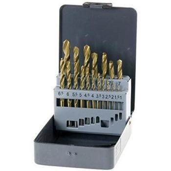 KWB 49421856 Set brocas de 19 piezas profesional hss titanio, 1-10 mm