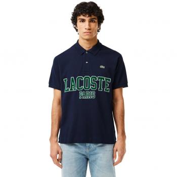 Lacoste Men's Original Short Sleeve Piqué Polo Shirt - Navy Blue Regular Fit