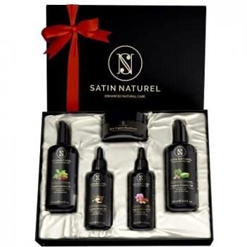 LANZAMIENTO Set de Regalo Orgánico Cuidado Corporal Premium XXL 800ml - Aceite de ricino + Manteca de karite + Aceite de Argan + Aceite de almendras + Aceite de jojoba Regalos Originales para Mujer