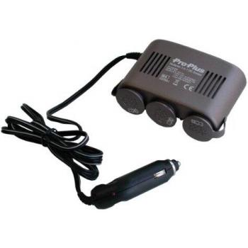 Prospec Electronics De 3vías Enchufe de 12 V + USB Incl. Placa de Montaje