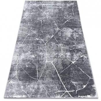 Alfombra moderna MEFE 2783 Mármol - Estructural, dos niveles de vellón gris oscuro, 200x290 cm