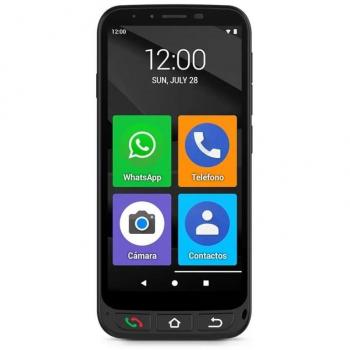 SPC Zeus 4G Pro Smartphone para Mayores con Pantalla HD+ de 5.5, Memoria RAM de 4GB y Almacenamiento de 64GB en Color Negro