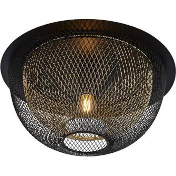 Plafón Panal Acero Oro 1 bombilla 21cm