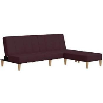 vidaXL Sofá Cama de 2 Plazas con Taburete Invitado Pijamada Ocasional Auxiliar Salón Sala de Estar