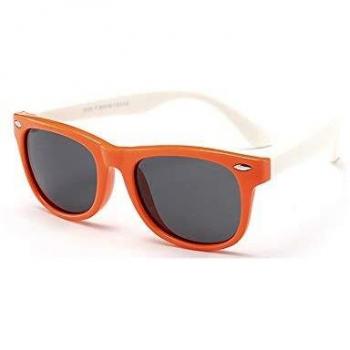 FOURCHEN Gafas de sol para niños, gafas de sol para niños/niñas Clout Goggles Oval Mod Gafas de sol retro para niños Round Lens negras