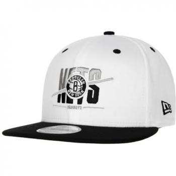 New Era 9Fifty Brooklyn Nets White Crown Cap S/M