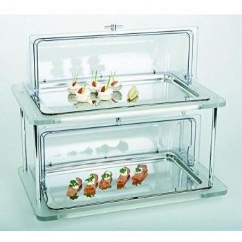 APS vitrina de bufet-autobús de 61cm x 38cm, altura 33cm 18/10Acero inoxidable, kühlbar 14piezas)