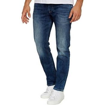 Pepe Jeans Men's Straight Leg Cash Effect Blue Denim