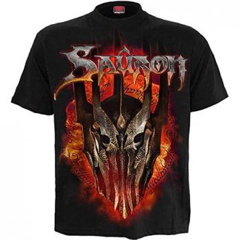 The Lord of the Rings Sauron Metal Tee - Black T-Shirt for Men - Size L
