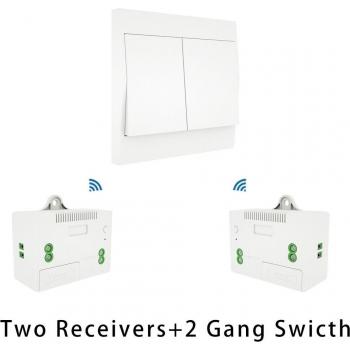 Interruptor inteligente RF433 inalámbrico autoalimentado sin batería ni cables, panel de pared con botón pulsador