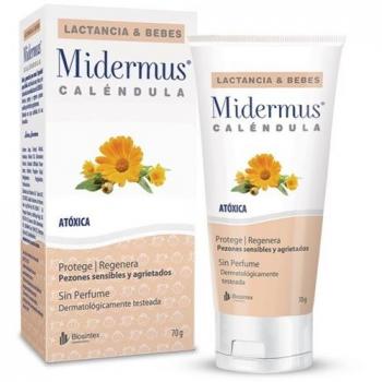 Midermus Crema Para Pezones Sensibles y Agrietados con Caléndula - Pomo 70 g