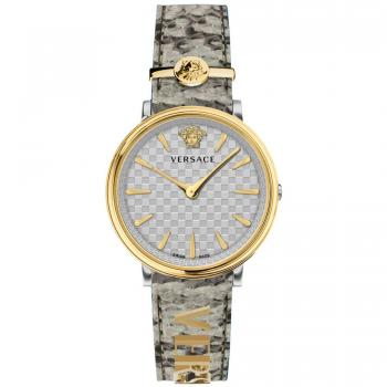 Versace V Circle Grey-Gold Women's Watch, Multicolor, Size: ONE SIZE