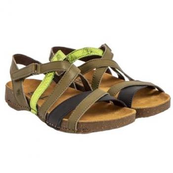 Sandalias de Piel Art 1116 I Breathe para Mujer color Multi Bronze, Talla 41 EU, Diseño Plano con Velcro, Estilo Casual