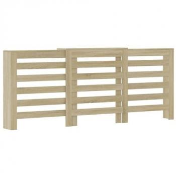 Radiator Cover Sonoma Oak 205x21.5x83.5 cm Engineered Wood
