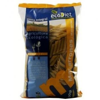 NOVADIET MACARRONES INTEGRALES ECODIET Envase de 500 g, Negro, Estandar