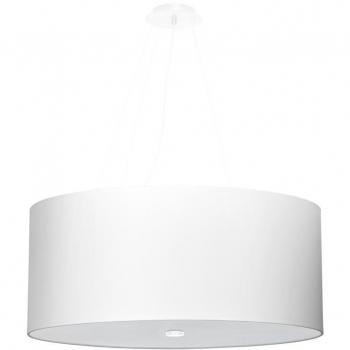 Lámpara Colgante Otto 60cm Blanco E27 Vidrio Acero Tela 5 Bombillas LEDBOX