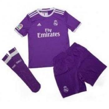 adidas Real Madrid CF 2016/17 A Smu Mini - Mini conjunto jugador para niños de 11-12 años, color violeta / blanco
