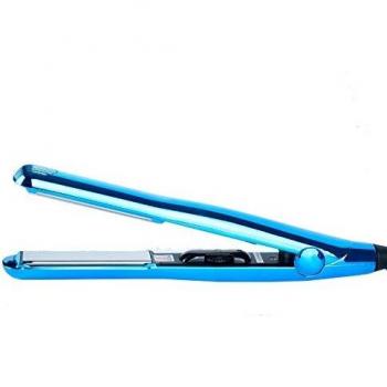 Perfect Beauty Titanium Mirror - Plancha profesional de titanio, Avanzada tecnologia, Control temperatura 230 ºC máx, Especial keratina, color Azul