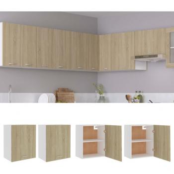 Armarios de cocina 2 uds de aglomerado roble sonoma 50x31x60 cm