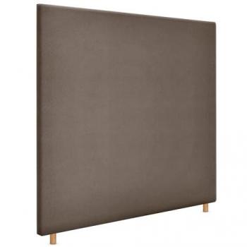 DHOME Cabecero de Polipiel o Tela Aqualine Liso Hasta el Suelo Cabezal Tapizado Cama (135x120cm, Marrón Tela)
