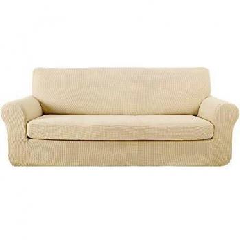 Deconovo Funda para Sofá Prodector del Mueble 3 Plazas 185 x 83 x 89 cm Beige Oscuro