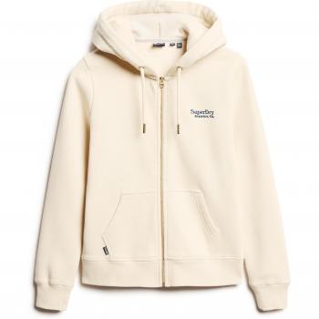 Sudadera con Capucha y Cremallera Essential Logo para Mujer Superdry Beige XL