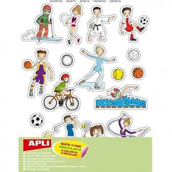 Apli Kids 11441 Gomets Removible Bolsa Deportes, 3H