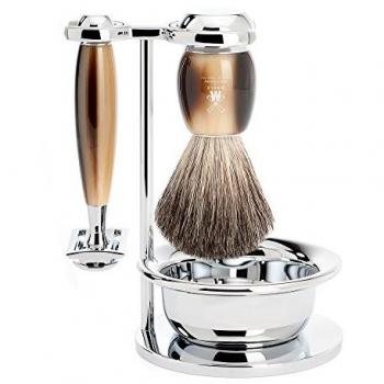 Set de Afeitado Mühle Vivo 4 Piezas: Brocha, Bol, Maquinilla y Cuerno