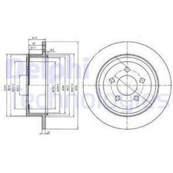 Disco de freno DELPHI BG4159, tipo: disco de freno, características: diseño optimizado para un rendimiento superior, fabricado con materiales de alta calidad para una mayor durabilidad, tratamiento anti-corrosión para prolongar