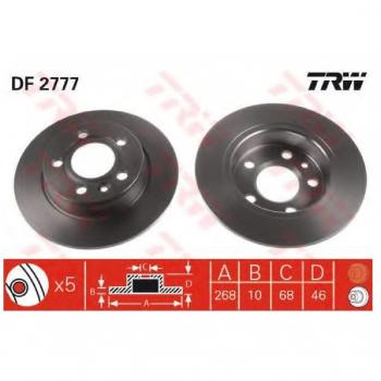 TRW DF2777 Rotores de Discos de Frenos