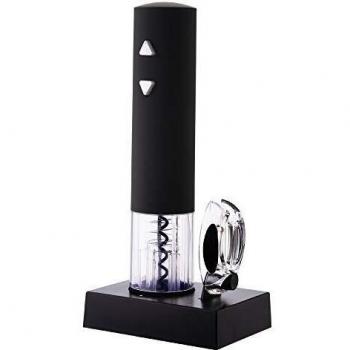 Abridor de vino eléctrico Majestic CVT-15 con batería recargable y cortador de sello, color aluminio